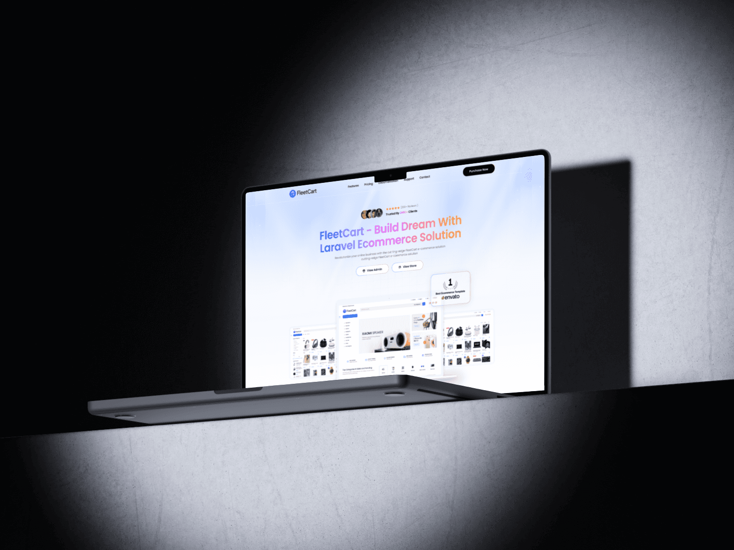 FleetCart – Product Preview Landing Page Design